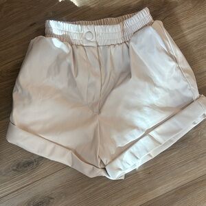 Karlie High Waist Cream Shorts